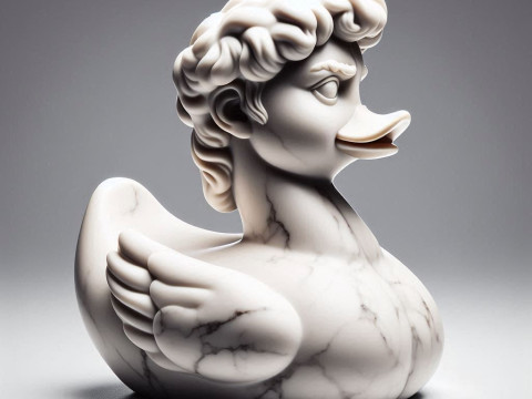Rubber Duck David A Renaissance Twist Model do druku 3D