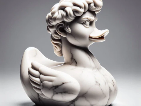 Gumowa Kaczka David Renesansowy akcent Model do druku 3D