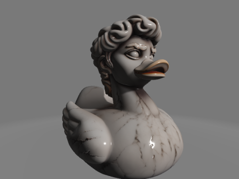 Rubber Duck David A Renaissance Twist 3D 打印模型