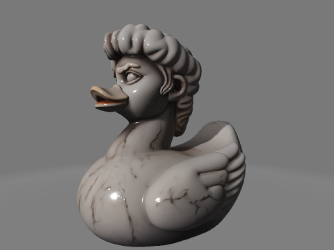 Rubber Duck David A Renaissance Twist 3D 打印模型