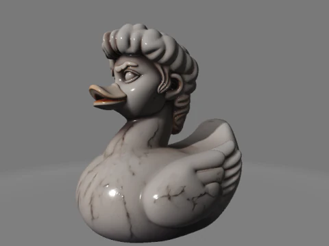 Rubber Duck David A Renaissance Twist 3D Print Model