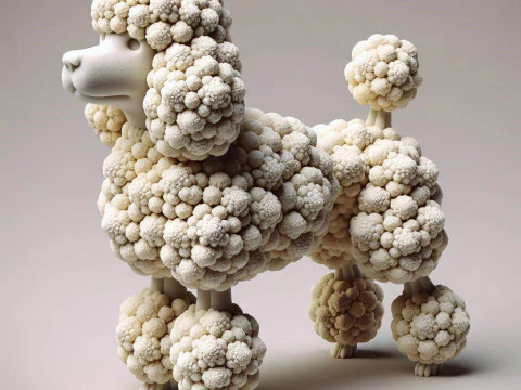 Cauliflower Textured Poodle 3D Print Model
