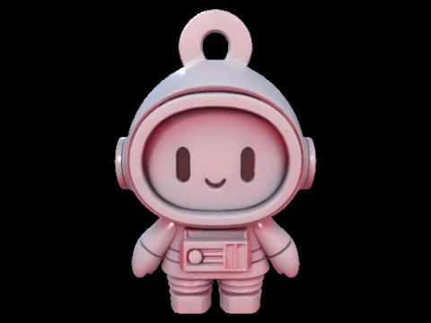 Astronaut Keychain Figure 3D 模型