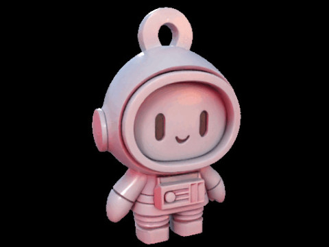 Astronaut Keychain Figure 3D 模型