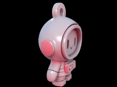 Astronaut Keychain Figure 3D 模型