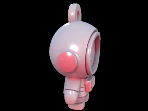 Astronaut Keychain Figure 3D 模型