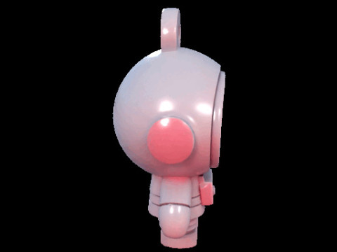 Astronaut Keychain Figure 3D 模型