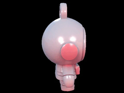 Astronaut Keychain Figure 3D Model