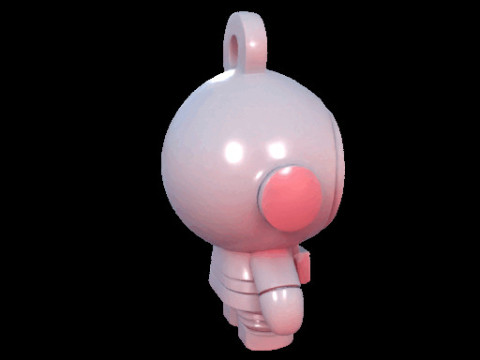 Astronaut Keychain Figure 3D 模型