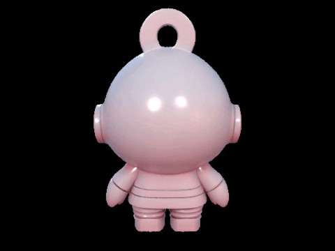 Astronaut Keychain Figure 3D 模型