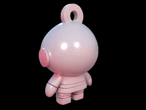 Astronaut Keychain Figure 3D 模型