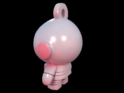 Astronaut Keychain Figure 3D Model