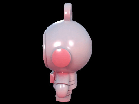 Astronaut Keychain Figure 3D 模型