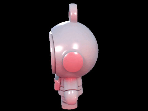 Astronaut Keychain Figure 3D 模型