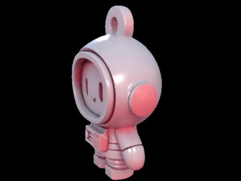 Astronaut Keychain Figure 3D 模型