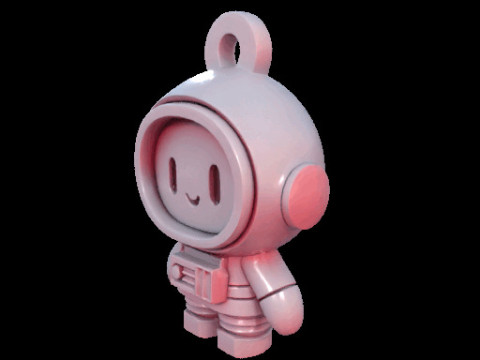 Astronaut Keychain Figure 3D 模型
