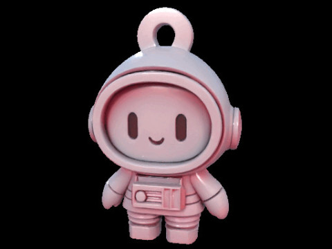 Astronaut Keychain Figure 3D 模型