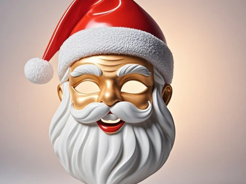 सांता क्लॉज़ फेस मास्क 3D मॉडल