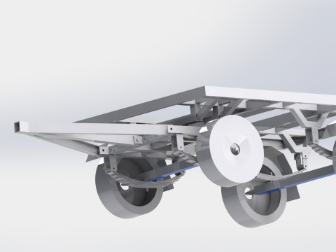 Heavy-duty articulated trailer Modelo 3D