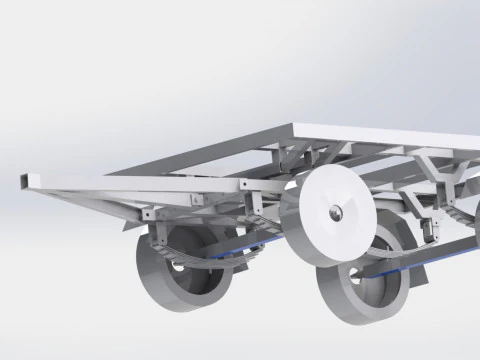 Rimorchio articolato per carichi pesanti Modello 3D