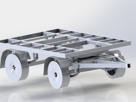 Heavy-duty articulated trailer 3D Модель