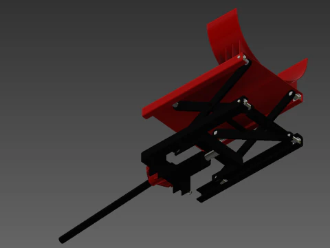 Hydraulic extraction table 3D Model