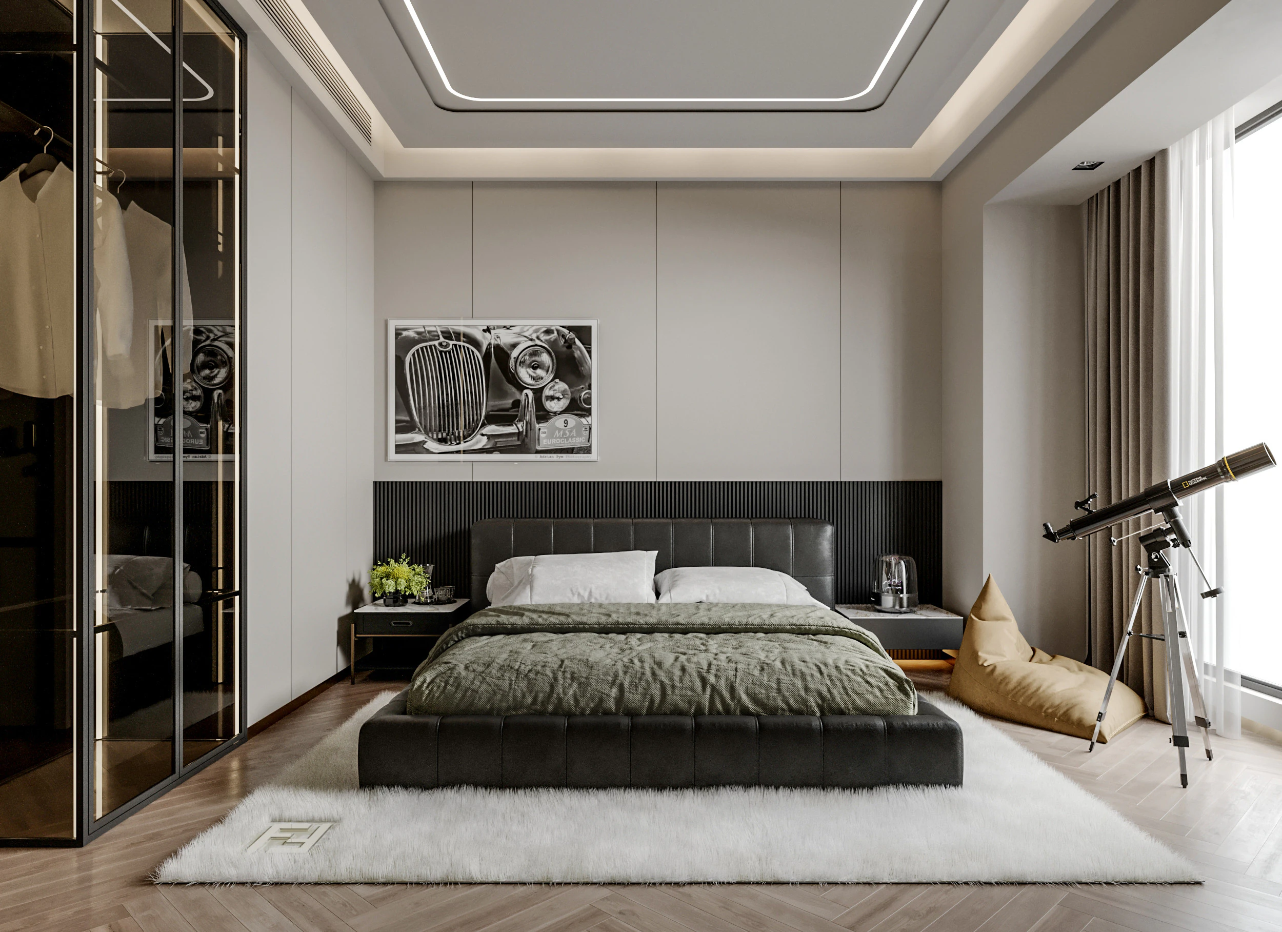 Bedroom interior scenes 3D Model .c4d .max .obj .3ds .fbx .stl .blend 