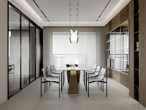 Modern living room dining room Model 3D