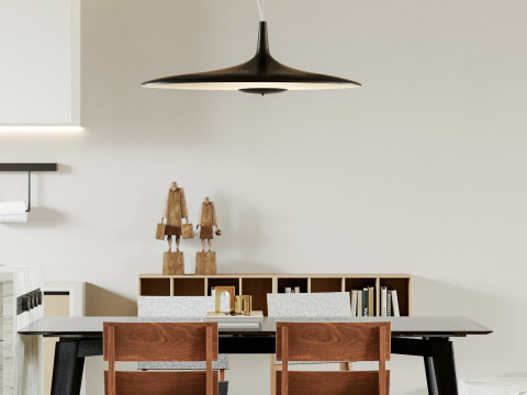 Modern living room dining room kitchen 3D मॉडल