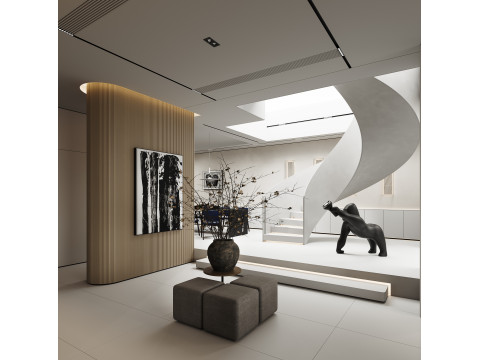 Modern living room dining room Modèle 3D