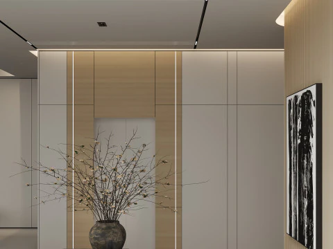 Modern living room dining room 3D Model