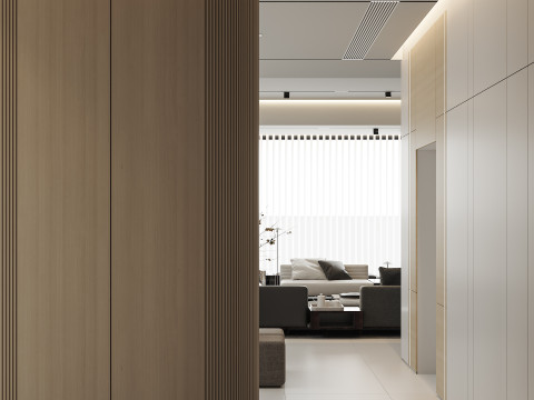 Modern living room dining room Modèle 3D
