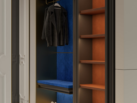 Luxurious living room and dining room hallway Modèle 3D