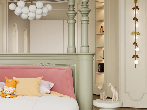 Luxurious girl bedrom 3D Model