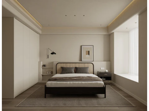 Yatak odası i&ccedil; sahneleri 3D Model