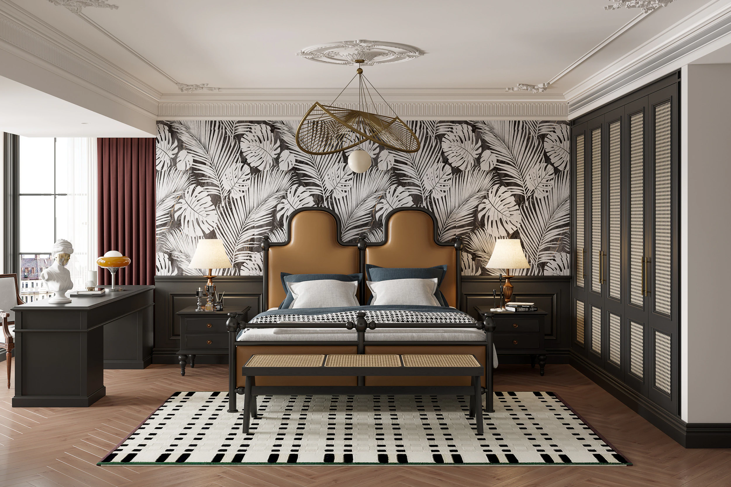 Sceny z wnętrza sypialni Model 3D .c4d .max .obj .3ds .fbx .stl .blend 