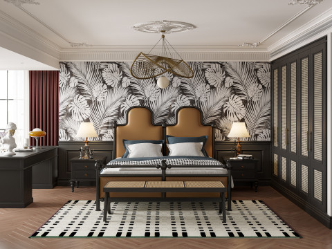 Bedroom interior scenes 3D Model