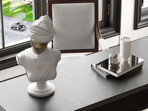 Sceny z wnętrza sypialni Model 3D