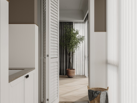 Luxurious living room and dining room kitchen Modèle 3D