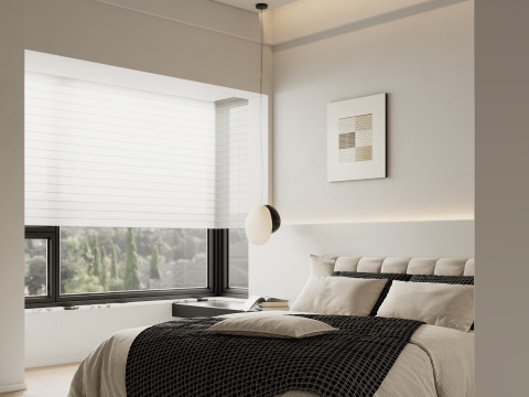 Modern living room and bedroom 3D Model