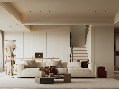 Villanın i&ccedil; sahnesi 3D Model