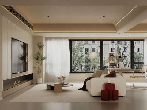 Villa interior scene 3D Model