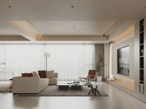 Villa interior scene 3D Model