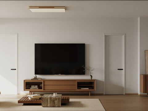 Modern living room dining room bedroom Modelo 3D