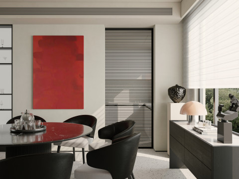 Modern living room dining room 3D Model