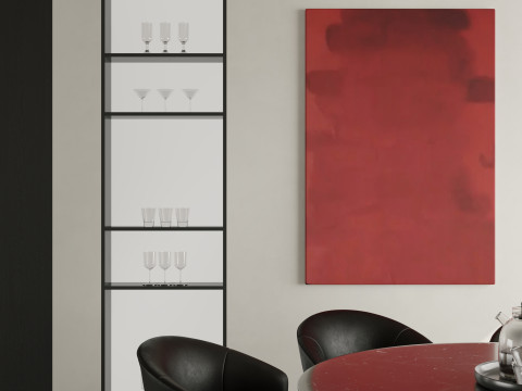 Modern living room dining room 3D Model