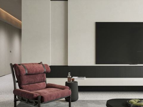 Modern living room dining room 3D Model