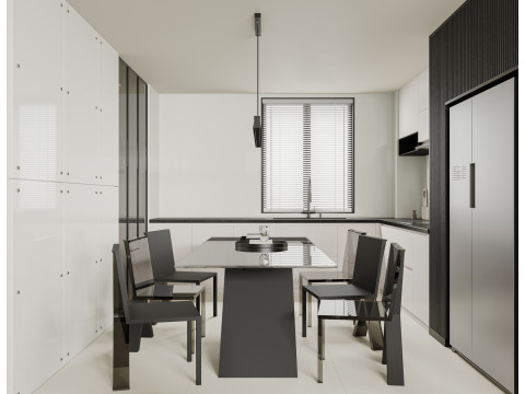 Modern living room dining room 3D Model