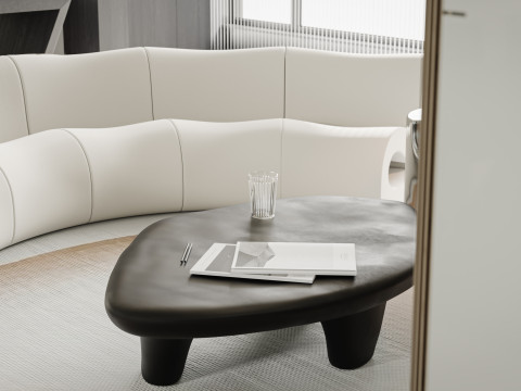 Modern living room dining room 3D Model