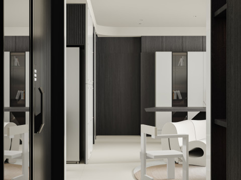 Modern living room dining room 3D Model
